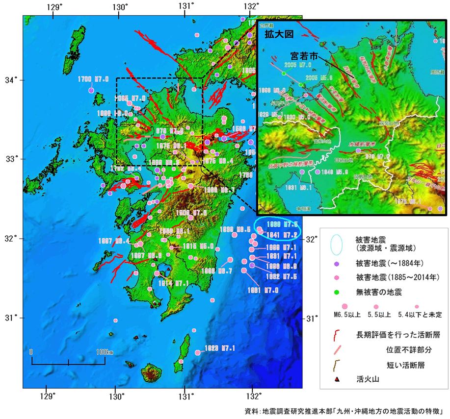 福岡県の地震活動の特徴
