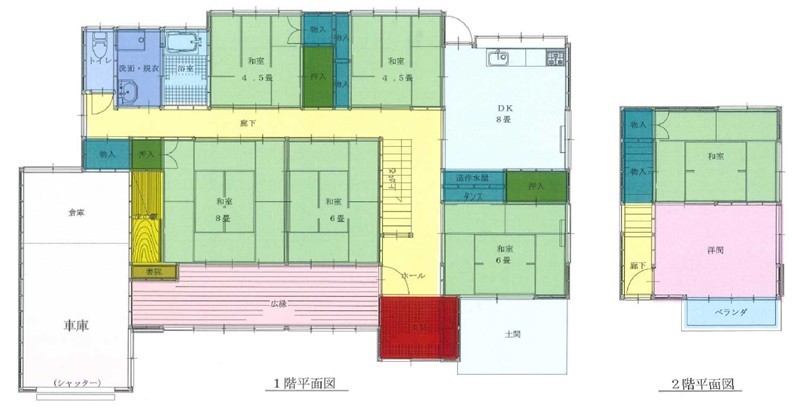 宮若市金丸7DK　間取り